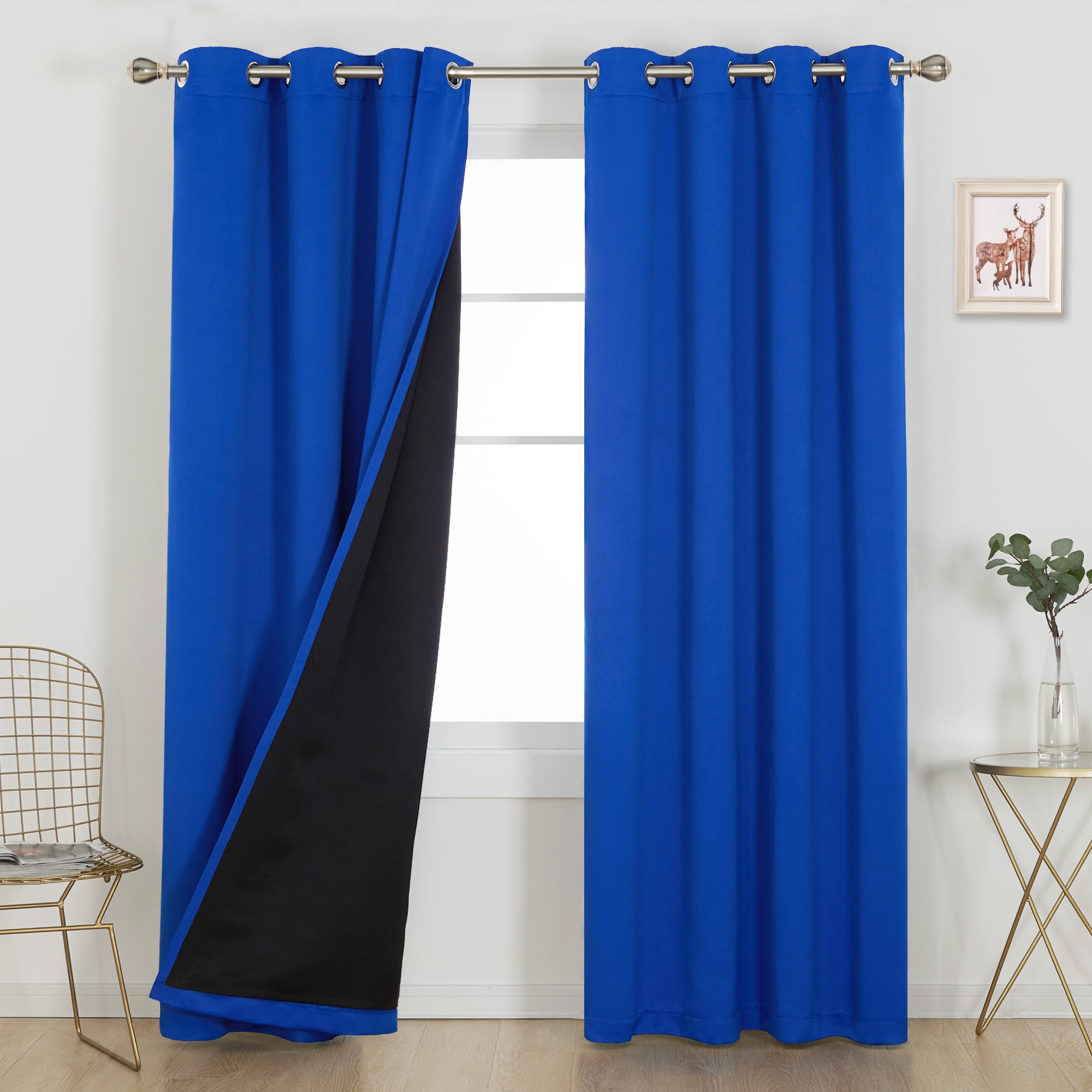 Deconovo 100 Blackout Curtains for Kids Room, Full Light Blocking