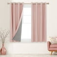 thumbnail image 1 of Deconovo 100% Total Blackout Curtains 45 inch, Spring Burlap Curtains with Coating Short Thermal Curtains for Small Windows（Coral Pink, 52 x 45 inch, 2 Panels）, 1 of 11