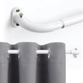 thumbnail image 1 of Deconovo Adjustable Wrap Around Window Curtain Rod for Wide Windows, Living Room and Bedroom, 66-120 Inch, White, 1 of 10