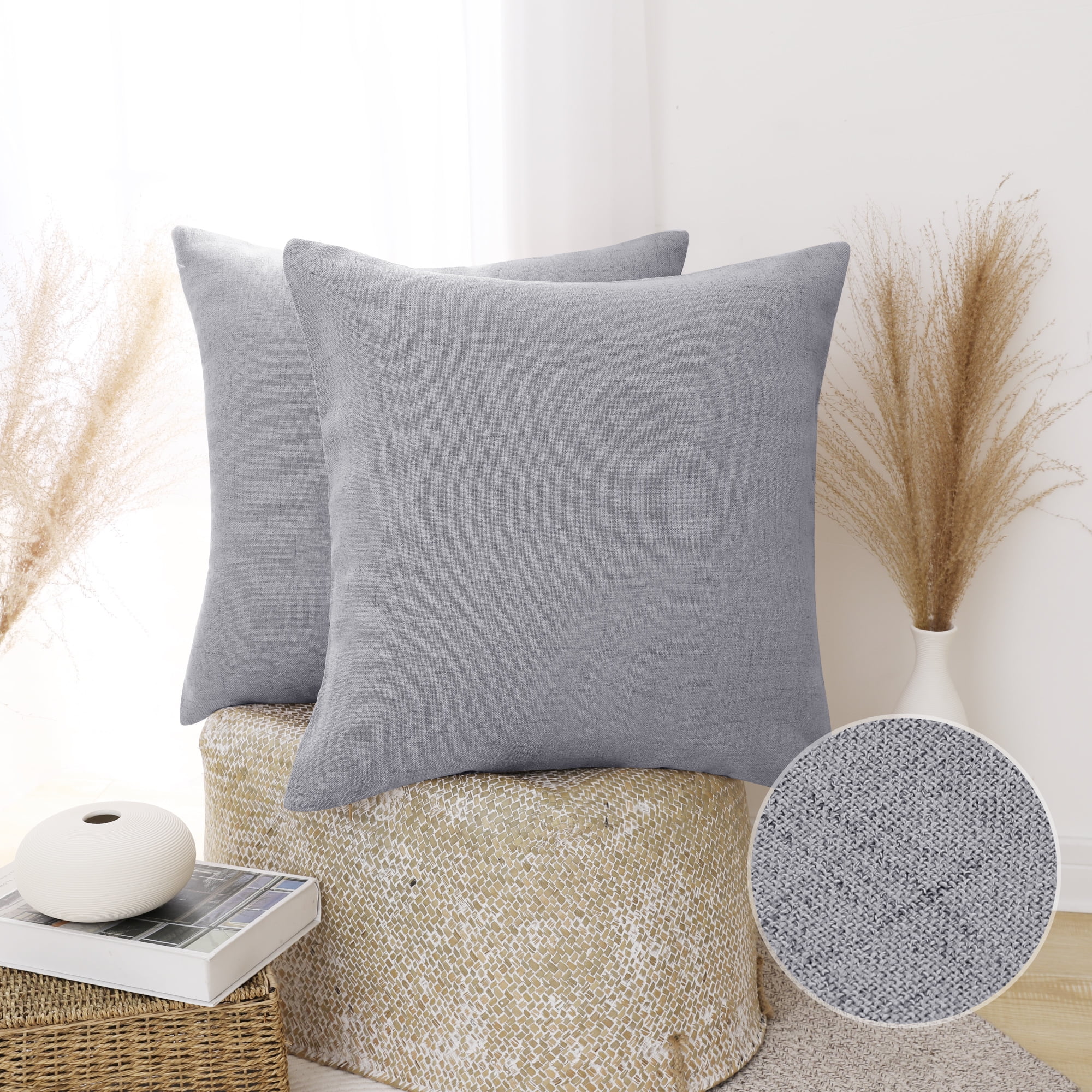 Throw Pillow Covers Bulk Plain Linen Blank Couch Cushion Case For