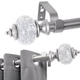 thumbnail image 1 of Deconovo Adjustable Curtain Rod for Bedroom Windows, Telescoping Window Curtain Rod, Easy Installation, 30-48 Inch, Silver, 3/4 Inch Diameter, 1 of 8