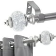 thumbnail image 1 of Deconovo 3/4" Silver Curtain Rods for Windows, Adjustable Telescoping Single Curtain Rod, 30 - 48", 1 of 8