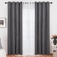thumbnail image 1 of Deconovo 4 Pcs Blackout and Sheer Curtains for Adults, Bedroom/Living Room, Dark Gray-White, 42"x84", 1 of 9