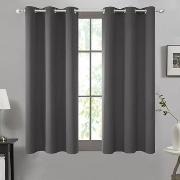 Deconovo 42Wx63L Blackout Curtain Grommet Thermal Insulated Light Blocking Drapes 1 Panel Dark Gray