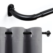 Deconovo Wrap Around Blackout Curtain Rod, Adjustable 48-84 in, Black, 1 Pack