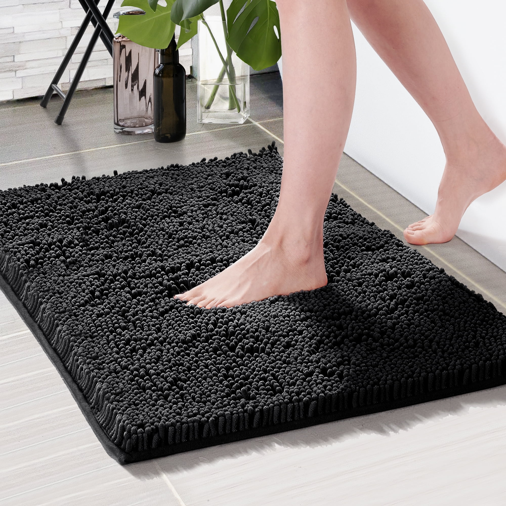 DEXI Toilet Rug Chenille Bathroom Mat Absorbent Quick Dry Soft Plush Carpet  Floor Decor Non-Slip Shower Pad Bath Mats - AliExpress