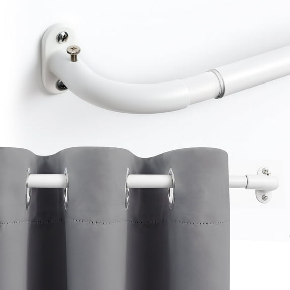 Deconovo Wrap Around Curtain Rod 30–48 in, Adjustable Curtain Rod for Nurseries and Small Windows