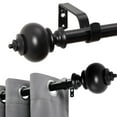 thumbnail image 1 of Deconovo Adjustable Single Curtain Rod 48" - 84", 3/4 inch Diameter, Black, 1 of 9