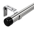 thumbnail image 1 of Deconovo Adjustable Window Curtain Rod for Bedroom and Living Room, Wall Mounted with Cap Finials, 30-62 Inch, Silver, 1 of 10