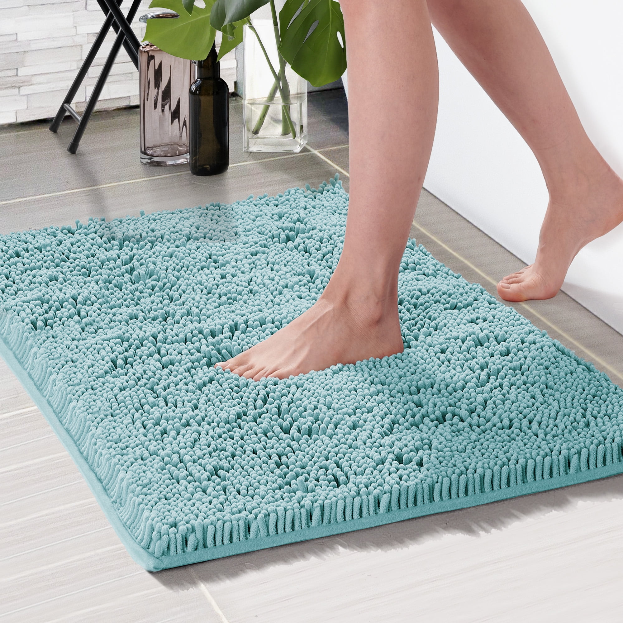 Deconovo Bath Mats for Bathroom NonSlip Absorbent Plush Bath Rugs for