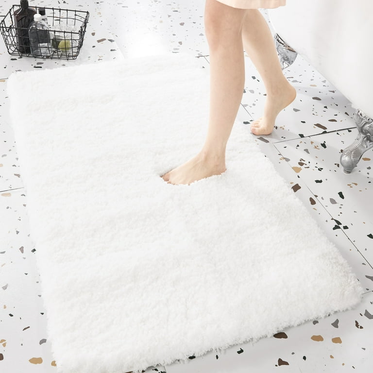 Coffee Bathroom Rug, Non Slip Bath Mat, 20 x 32 Microfiber Thick Plush  Water Absorbent Shower Mat for Bedroom, Tub and Shower, Machine Washable