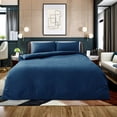 thumbnail image 1 of Deconovo Soft Brushed Bed Sheet Set, Microfiber Bedding for Guest Room, Queen, Navy Blue, 4 Piece, 1 of 8