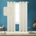 thumbnail image 1 of Deconovo Light Beige Graphic Prints Grommet Curtains, Room Darkening, 42 x 72 Inch, 2 Panels, 1 of 7