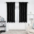 thumbnail image 1 of Deconovo Black 42 x 63 inch Blackout Curtains Wave Line Foil Printed Drapes for Bedoom, 2 Panels, 1 of 8