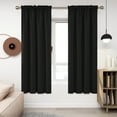thumbnail image 1 of Deconovo Rod Pocket Blackout Curtains 72 inches Length, Thermal Insulated Window Curtains for Bedroom, Black, 52 x 72 inch, 2 Panels, 1 of 11