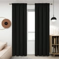 thumbnail image 1 of Deconovo Thermal Insulated Blackout Curtains 84 inches Length, 2 Pieces Black Rod Pocket Curtain Panels for Living Room, 52"W x 84"L, 1 of 11