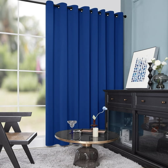 Deconovo Blackout Bedroom Curtains - 100 inches Wide Curtains, Room Darkening Window Drapes for Dining Room/Living Room (100W X 108L inch, Royal Blue, 1 Panel)