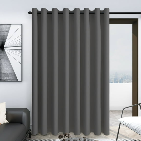 Deconovo Blackout Curtain 100x95 Inch Light Gray for Adult Indoor