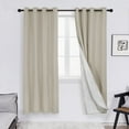 thumbnail image 1 of Deconovo Blackout Curtain, Light Beige, 52x72 Inch, Set of 2, Room Darkening Drapes, 1 of 6