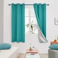 thumbnail image 1 of Deconovo Blackout Curtain Light Blocking Window Panels with Silver Back Coating for Bedroom, Living Room 42x54 inch 2 Panels, Teal, 1 of 6