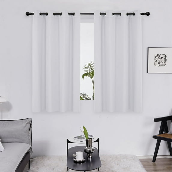 Deconovo Blackout Curtains Set of 2, Thermal Insulated, Star White, 52W x 63L Inch, Noise Reducing, Energy Saving Window Drapes for Bedroom