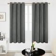 thumbnail image 1 of Deconovo Blackout Curtains Gold Foil Printed Wave Lines with Dots Window Panel Draperies for Sliding Glass Door 52 x 72 inch Grey 2 Panels, 1 of 7
