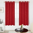 thumbnail image 1 of Deconovo Blackout Curtains Golden Printed Wave Line with Dots Design Grommet Top Window Curtains for Bedroom W52 x L72 inch Red 2 Panels, 1 of 7