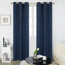 Deconovo Blackout Curtains and Drapes, 84 inch Length, 2 Panels Set ...