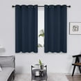 thumbnail image 1 of Deconovo Room Darkening Curtains Pack of 2, Energy Saving, Navy Blue, 52W x 63L Inch, Noise Reducing Thermal Insulated Drapes for Living Room, 1 of 5