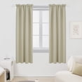 thumbnail image 1 of ZOPZO Blackout Curtains Rod Pocket Room Darkening Short Window Curtains for Kitchen, Set of 2, 42 x 45 inch, Dark Beige, 1 of 7