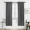 thumbnail image 1 of Deconovo Blackout Curtains Rod Pocket Room Darkening Window Treatment for Living Room, Set of 2, 42 x 72 inch, Light Gray, 1 of 7