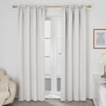 thumbnail image 1 of ZOPZO Blackout Curtains Rod Pocket Solid Energy Efficient Curtains for Small Window 52 x 54 inch Grayish White Set of 2, 1 of 8