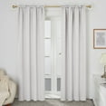 thumbnail image 1 of Deconovo Blackout Curtains Rod Pocket Solid Thermal Insulated Curtains for Bedroom 52 x 63 inch Grayish White 2 Panels, 1 of 8
