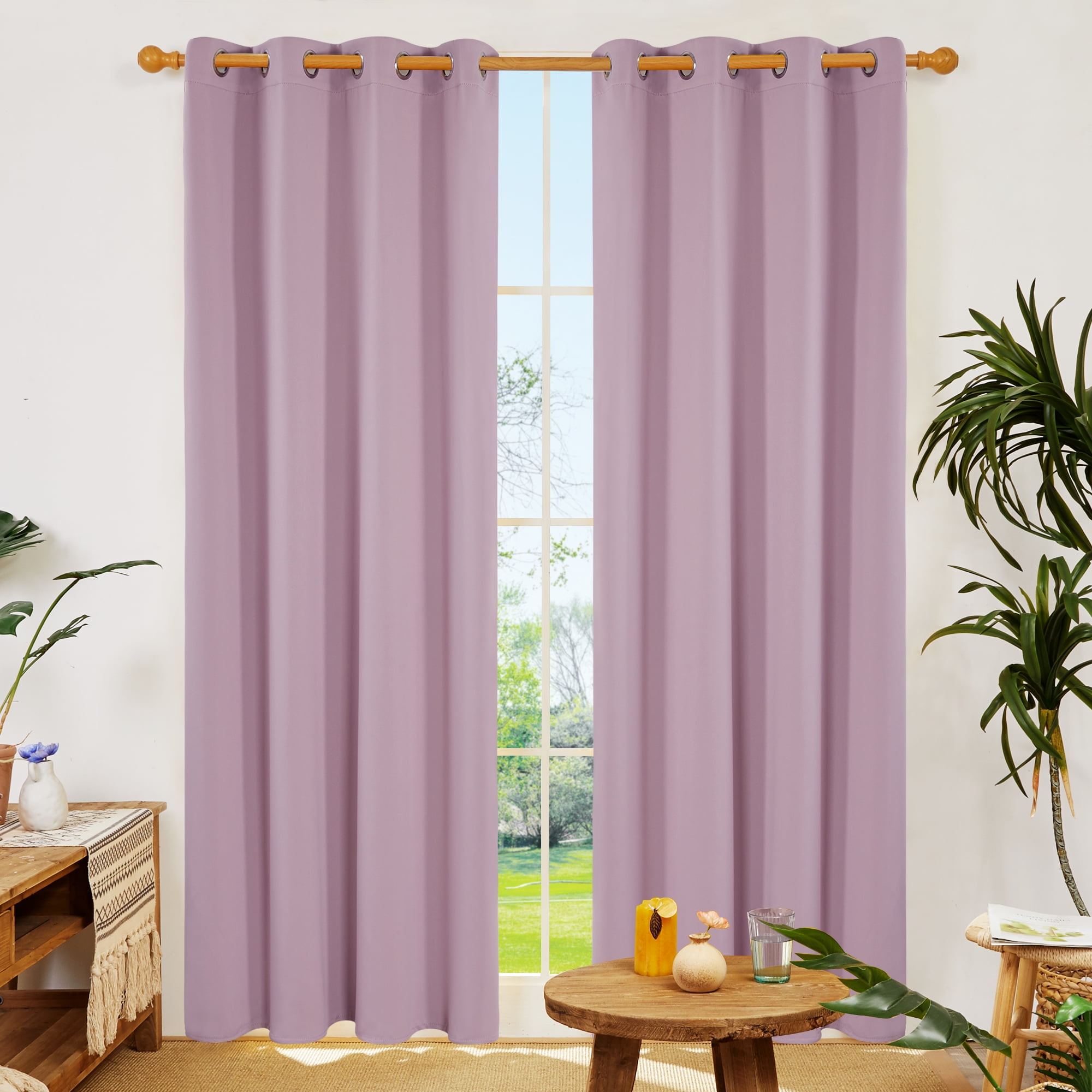 Deconovo Blackout Curtains Set of 2, 84 inches long - Solid