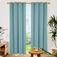 thumbnail image 1 of Deconovo Blackout Curtains Set of 2, 84 inches Long - Solid Thermal Insulated Bedroom and Living Room Curtains (52x84 inch, Teal, Set of 2), 1 of 9