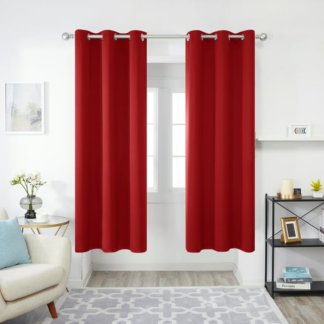 Deconovo Solid Blackout Curtains Thermal Insulated Curtain Panels for ...