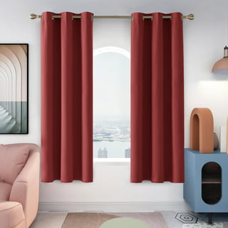 Velvet Cloth Wine Red Color Blocking Beige Curtain For - Temu
