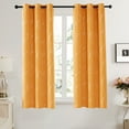 thumbnail image 1 of Deconovo Blackout Curtains Wave Foil Print Pattern Room Darkening Curtain Thermal Insulated WindoWEnergy Saving Drapes 42Wx 63L inch Set of 2 Panels Orange Flame, 1 of 7