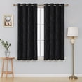 thumbnail image 1 of Deconovo Blackout Curtains for Kitchen Solid Grommet Room Darkening Curtain for Dining Room (Set of 2 Panels, 52" x 45", Black), 1 of 9