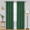 thumbnail image 1 of Deconovo Blackout Curtains for Sliding Glass Door Grommet Room Darkening Curtains, Silver Wave Line and Dots (2 Panels, 52" x 108", Dark Forest), 1 of 9