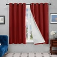 thumbnail image 1 of Deconovo Blackout Curtains with Silver Back Coating for Living Room 52x72 inch Dark Red 2 Panels, 1 of 7