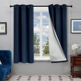thumbnail image 1 of Deconovo Blackout Curtains with Silver Coated Backing for Living Room 42x54 inch Navy Blue 2 Panels, 1 of 7