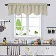 thumbnail image 1 of Deconovo Blackout Valance Scalloped Valance for Kitchen Solid Rod Pocket Tier Curtains 52x18 Inch Light Beige 1 Pc, 1 of 6