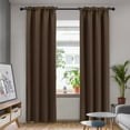 thumbnail image 1 of Deconovo Brown Blacout Rod Pocket Thermal Insulated Curtains Light Blocking Curtians for Living Room, 42W x 95L inch, 1 of 9
