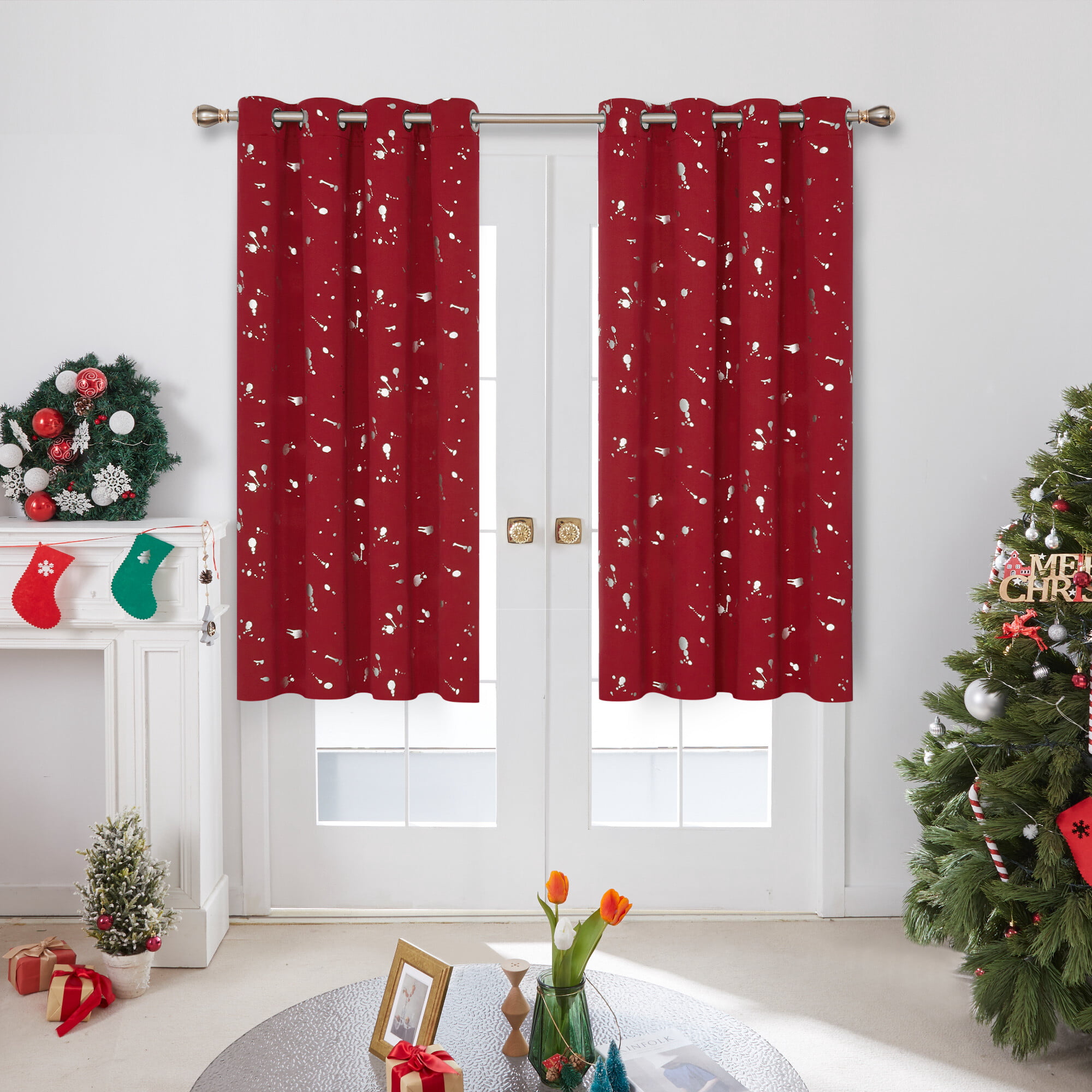 Deconovo Christmas Decoration Thermal Insulated Curtains with ...