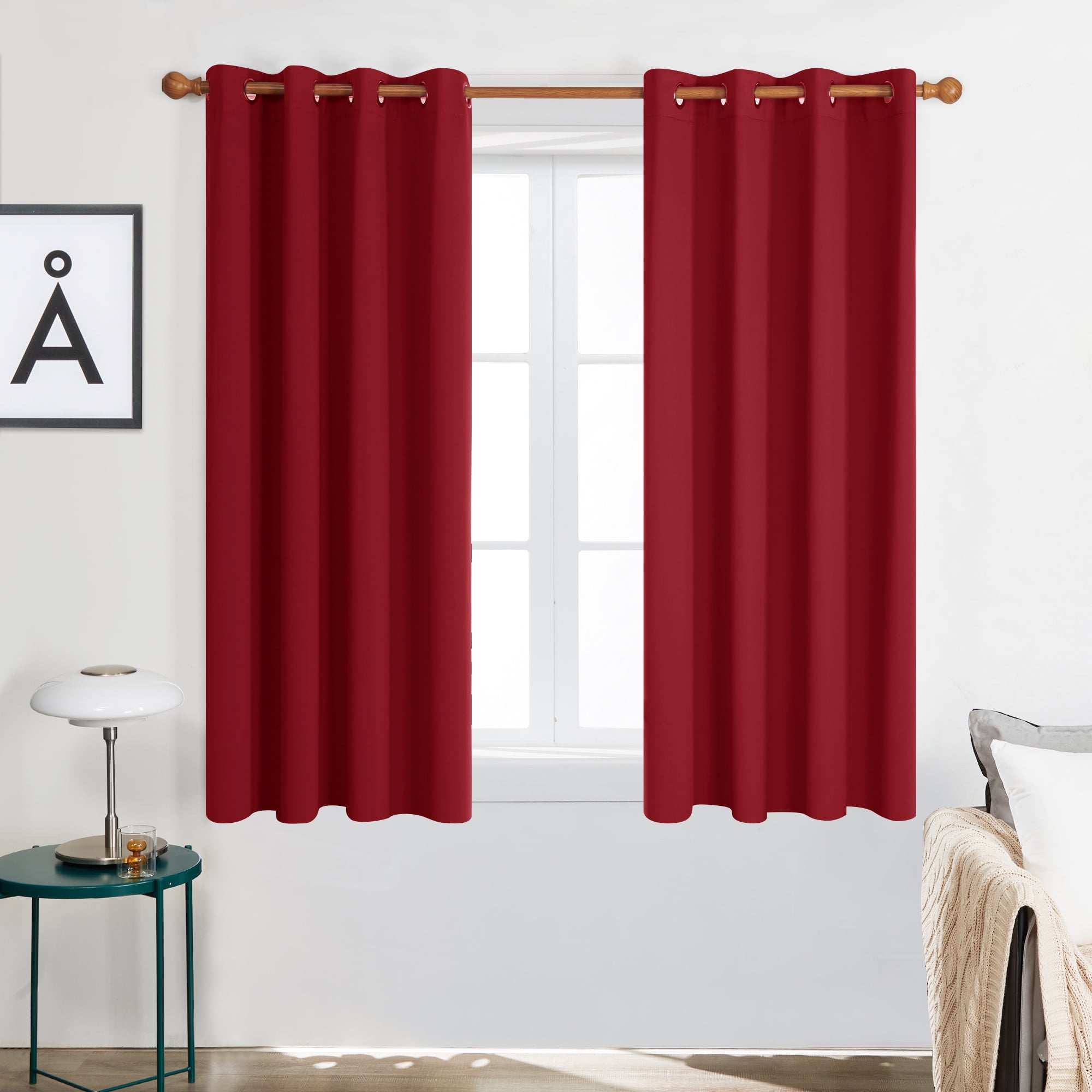 Deconovo Christmas Room Darkening Curtains Grommet Curtain Panels