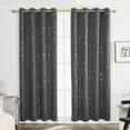 thumbnail image 1 of Deconovo Constellation Pattern Foil Printed Blackout Curtains for Kid's Room (52 x 63 Inch, Gray, 2 Panels), 1 of 7