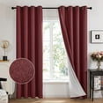 thumbnail image 1 of Deconovo Blackout Curtains for Bedroom, Red Solid Print, Grommet Top, 52 x 84 Inch, 2 Panels, 1 of 8