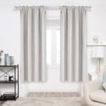 thumbnail image 1 of Deconovo Cream 42 x 72 inch Blackout Curtains Wave Line Foil Printed Drapes for Bedoom, 2 Panels, 1 of 2