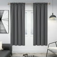 thumbnail image 1 of Deconovo Thermal Insulated Blackout Curtains Pack of 2, Rod Pocket Light Blocking Curtain Panels for Living Room, Dark Gray, 52"W x 72"L, 1 of 10